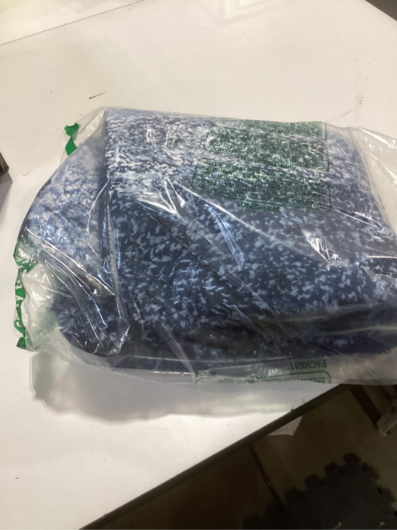 Condition photo showing Good Condition for arotive microfiber bathroom rugs, shaggy soft and absorbent bath rug, non-slip, thick plush machine washable dry bath mats for bathroom, tub and shower, 36x24, blue, rectangular blue rectangular 36" x 24"