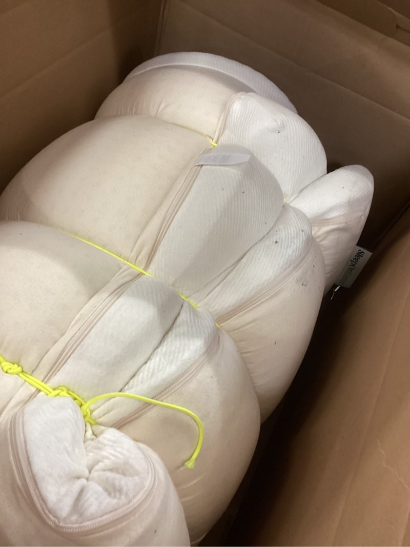 Condition photo showing As Is for Pure Green Natural Latex Mattress Topper - Soft - 2 Inch - Queen Size (GOLS Certified Organic) Queen 2" Topper