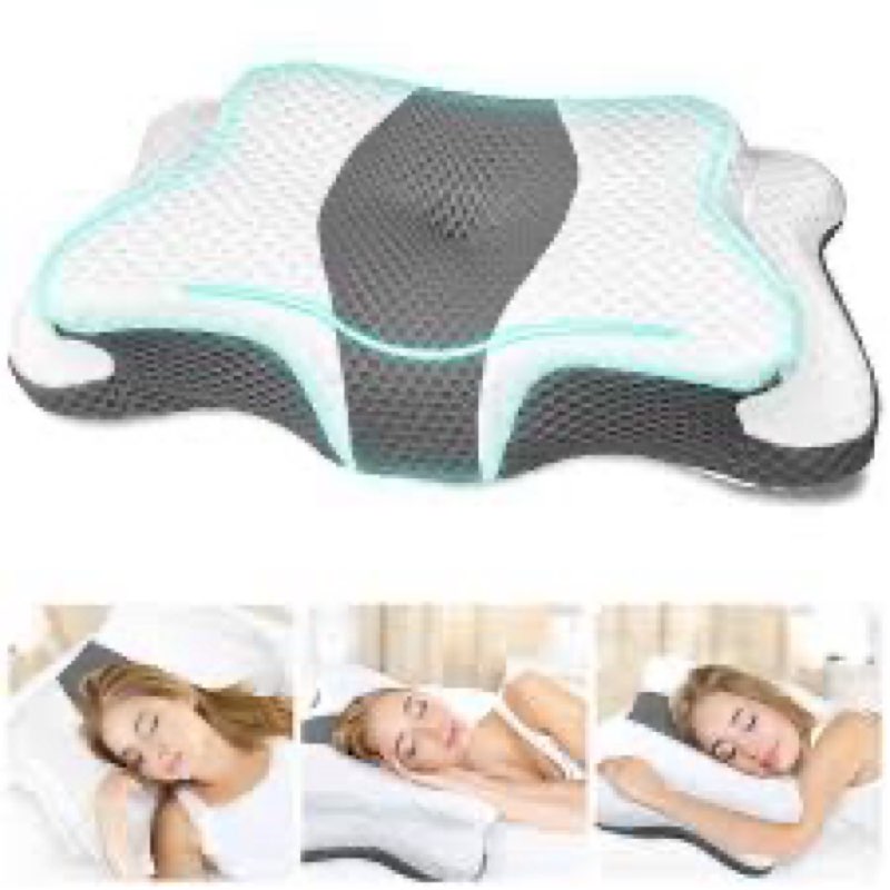 CHxxy Memory Foam Pillows, Cervical Pillow for Neck and Shoulder Pain Relief, Ergonomic Contour Bed 