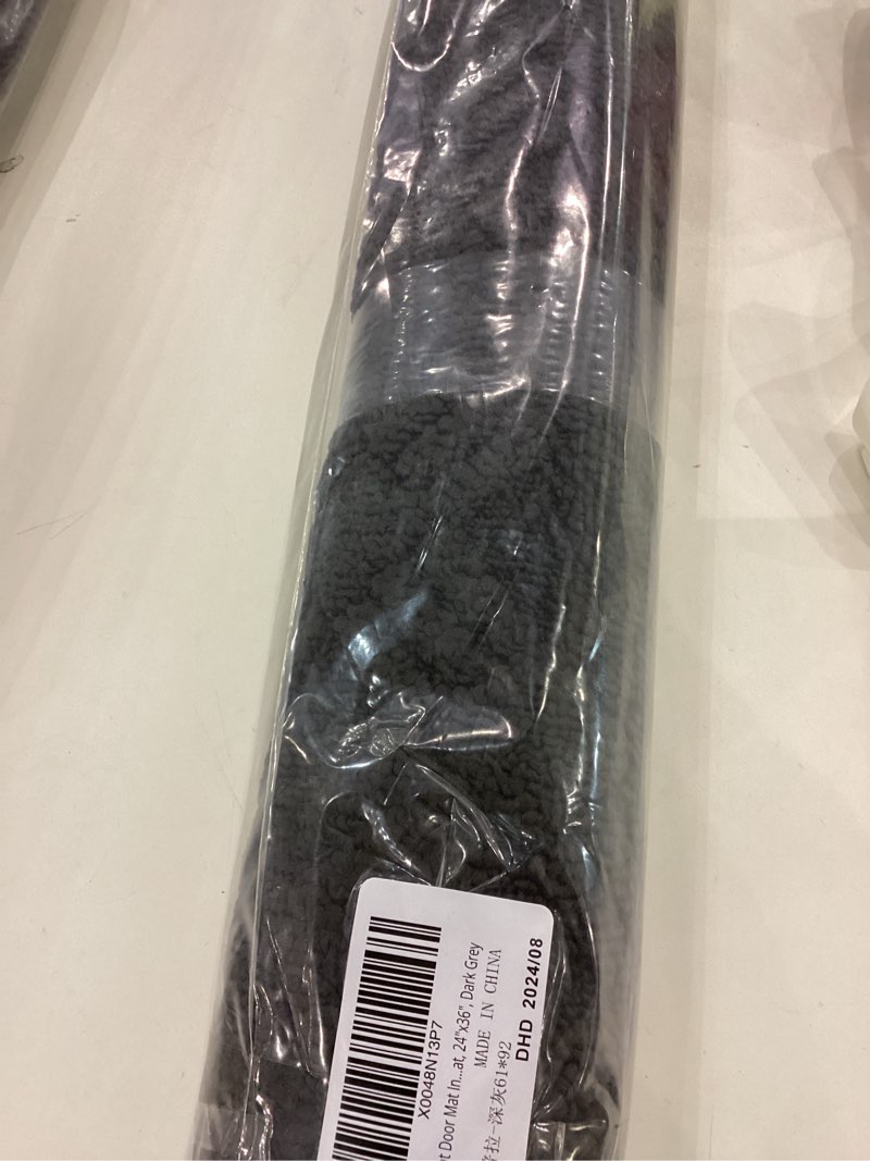 LUMI Indoor Door Mat, Absorbent Non-Slip Thin Doormat, Washable Door Mats, Woven Pattern Inside Floo