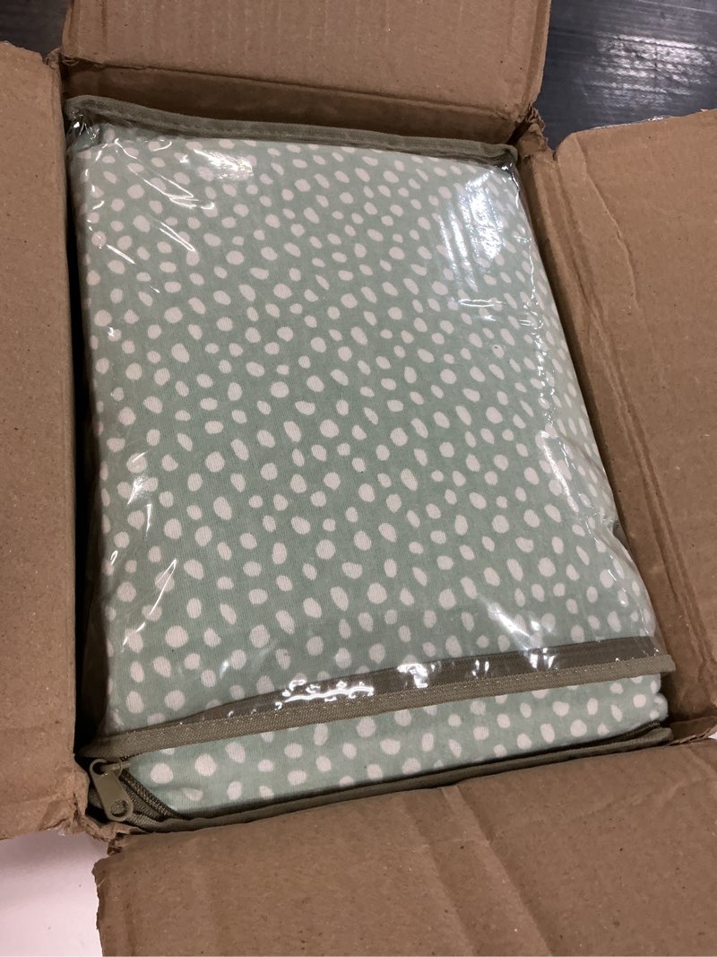 Condition photo showing Good Condition for true north by sleep philosophy cozy flannel warm 100% cotton sheet - novelty print animals stars cute ultra soft cold weather bedding set, king, aqua dots 4 piece aqua dots king