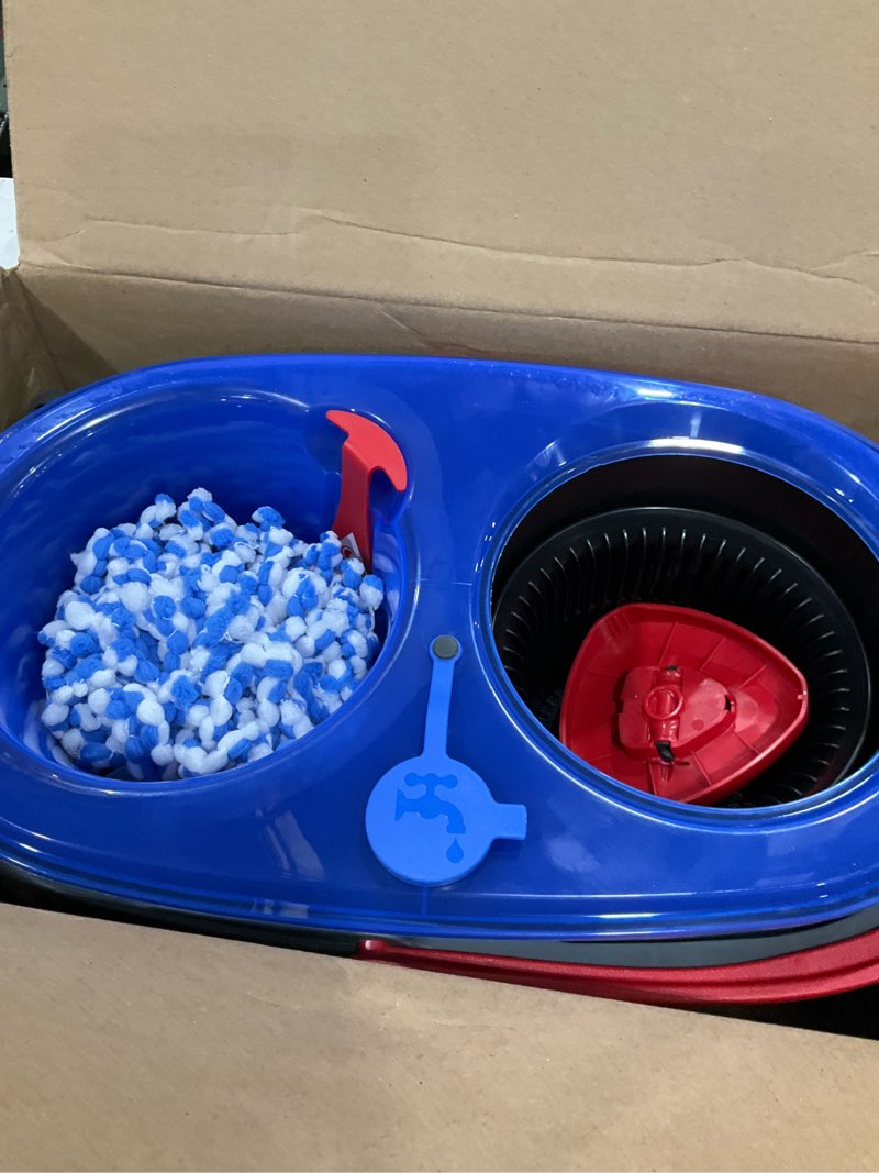 Condition photo showing New/Like New for O-Cedar RinseClean Spin Mop & Bucket System | Clean with Water | Removes 99% of Bacteria Plastic Rinseclean Spin Mop & Bucket Cleaning System