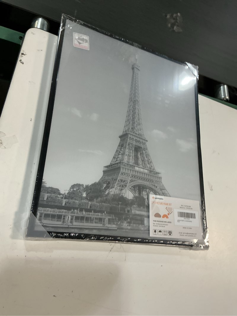 Condition photo showing Good Condition for upsimples 16x20 Picture Frame Black 3 Pack, Scratch-Proof Poster Frames 16 x 20 for Photo Gallery - Slide-In Strips, Horizontal or Vertical Wall Mounting Black 16x20
