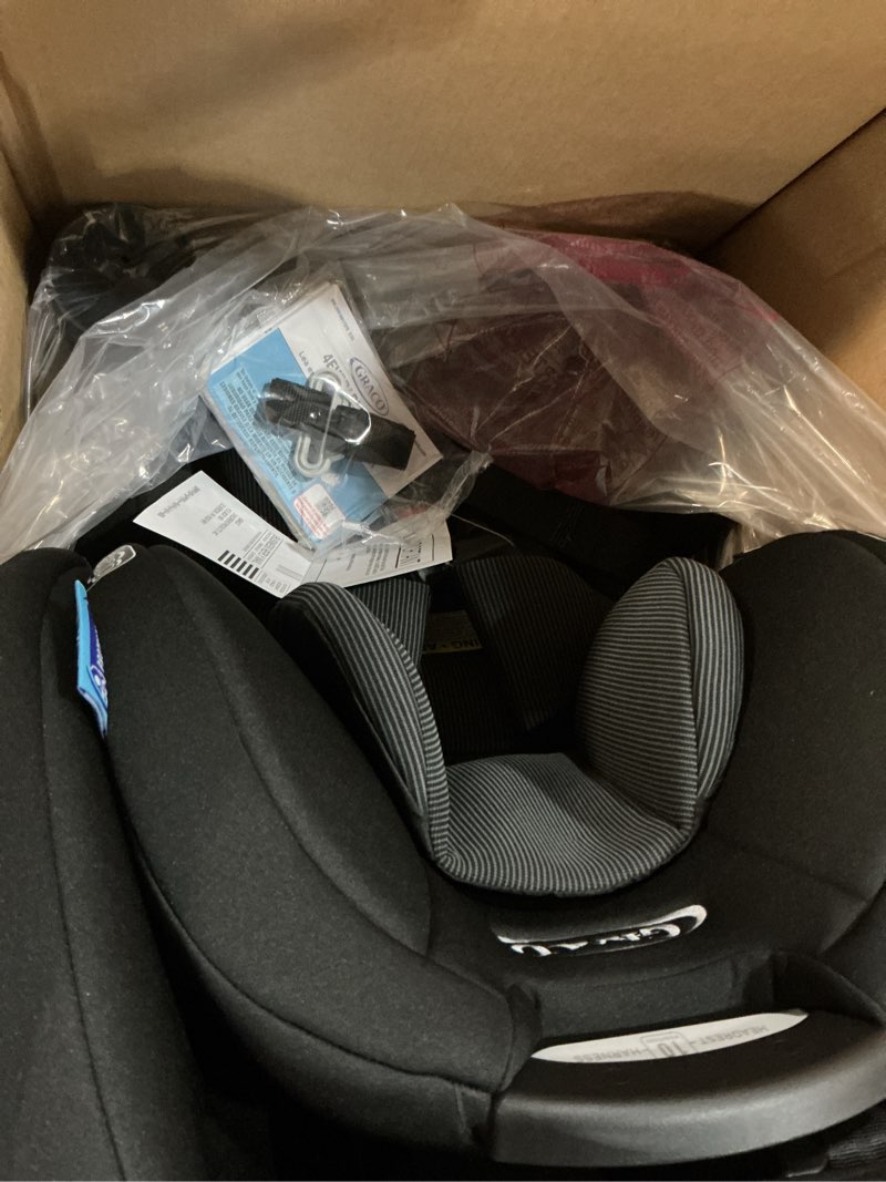 Condition photo showing New/Like New for graco® 4ever dlx slim 4-in-1 infant to toddler car seat, rear facing, forward facing, to high back booster & backless booster, slim car seat saves space & grows with child, thompson 4-in-1 dlx slim thompson