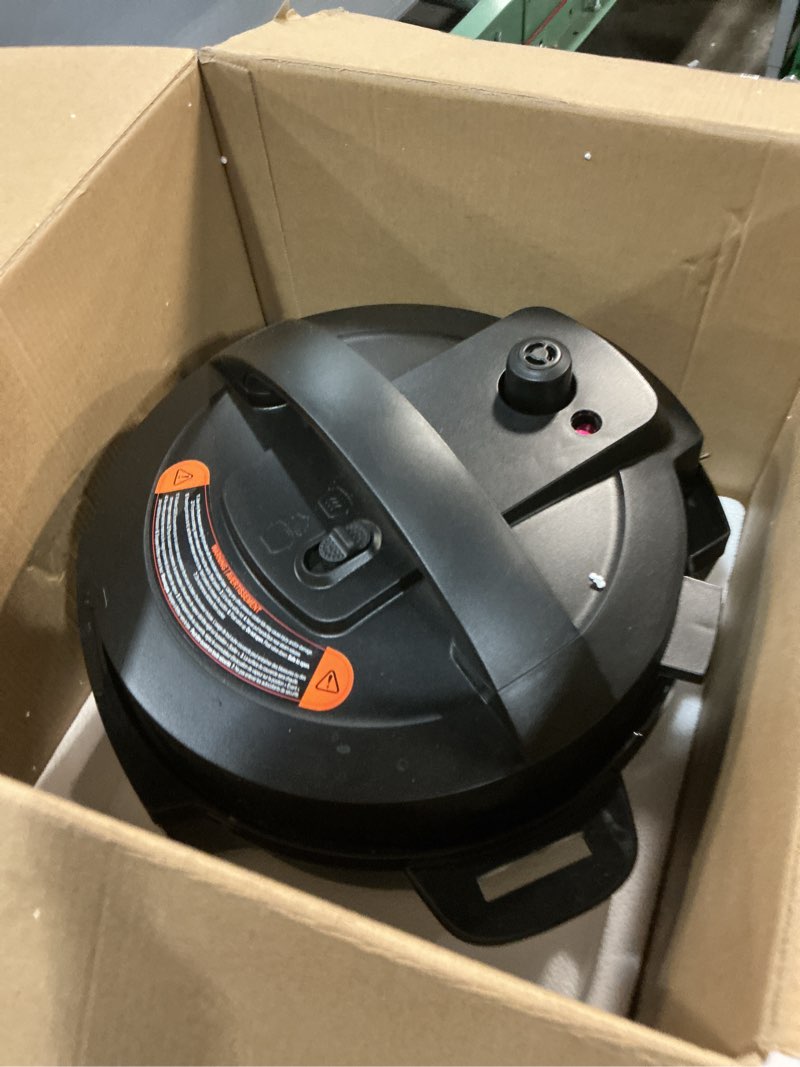 Condition photo showing As Is for Instant Pot 4QT RIO Mini 7-in-1 Multi-Cooker, Pressure Cooker, Slow cook, Sauté, Steam, Rice Maker, Yogurt, & Warmer, Black, 4 Quarts