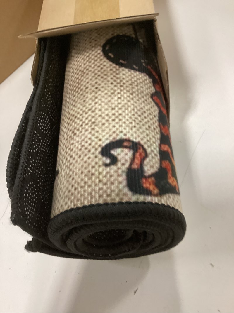 Condition photo showing New/Like New for Halloween Decorations Doormat, Halloween Welcome Mat Set of 2, I Hope You Brought Boos Doormat, Black and White Buffalo Check, Ghost and Pumpkin Design, 17x29 Inch-23x35 Inch