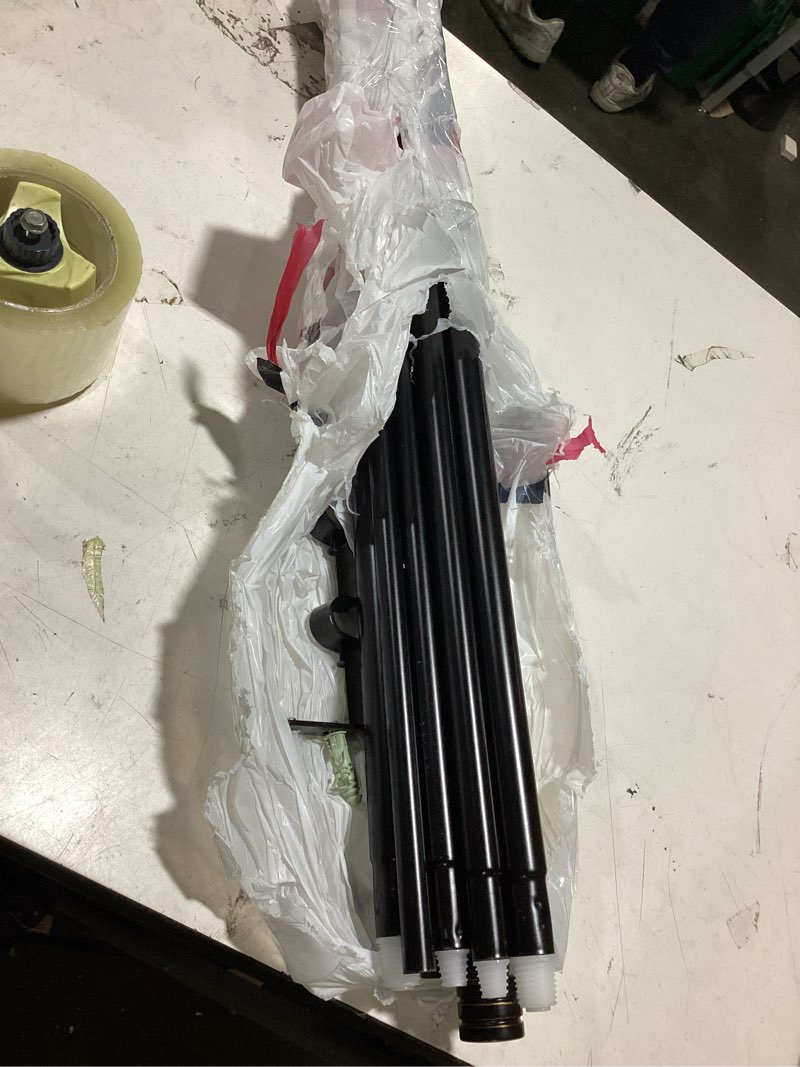 Condition photo showing Good Condition for tonial 1 inch double curtain rods for windows, 140 to 180 inch long, black | heavy duty dual drapey rod, decorative adjustable for windows 128 to 176 in, with classic finial, 33lbs weight capacity black 140-180"