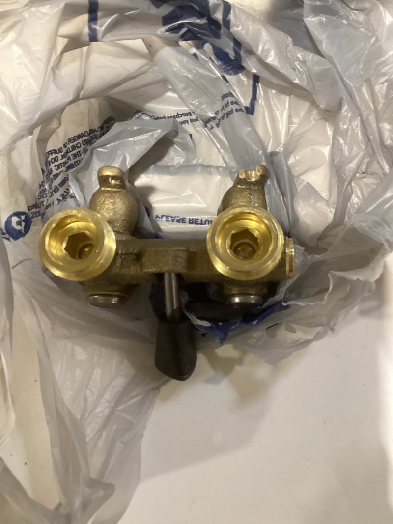 Condition photo showing As Is for watts mnpt x mnpt brass push/pull stop washing machine valve item #6004396 | model #1/2 2-m2 shop watts