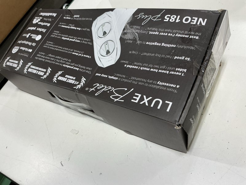Condition photo showing New/Like New for luxe bidet neo 185 plus - only patented attachment for toilet seat, innovative hinges to clean, slide-in easy install, advanced 360° self-clean, dual nozzles, feminine & rear wash (chrome)