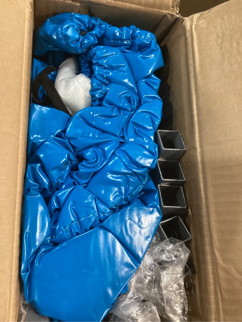 Condition photo showing As Is for Lyromix 36-Inch Kids Trampoline with Handle - Indoor Mini Tranpoline for Toddlers, Small Fitness Rebounder for Indoor and Outdoor Use Vibrant Blue