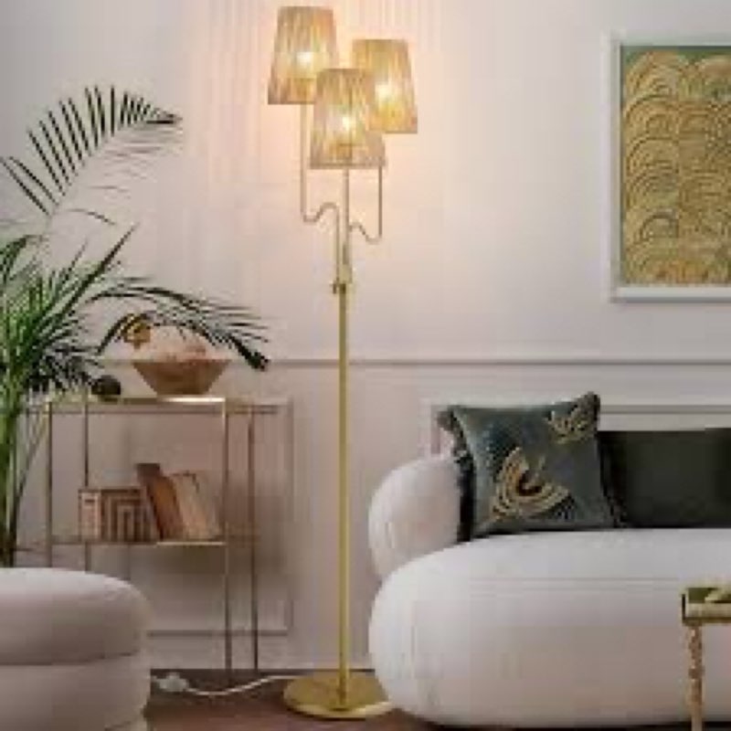 Boho Floor Lamp, 68in. Rattan floor lamp with Natural Woven Shade, Rustic Standing Lamp for Coastal,