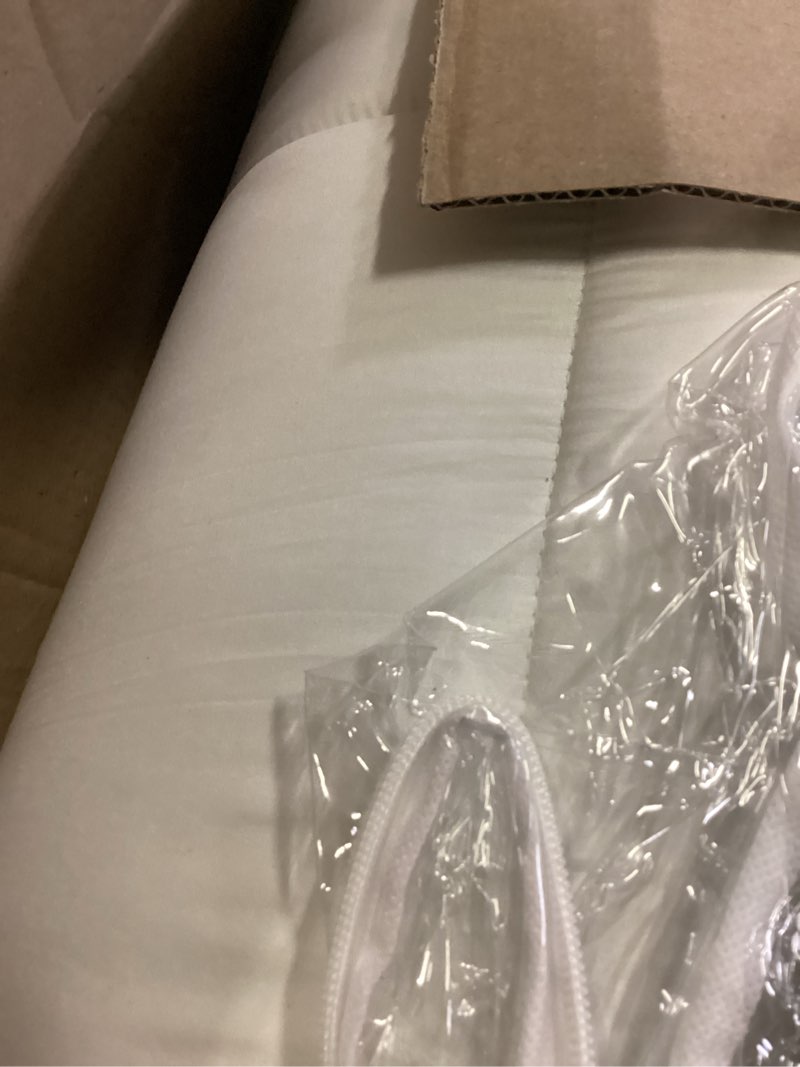 Condition photo showing Good Condition for extra-thick queen size mattress topper - ultra plush & soft viscose derived from bamboo mattress pad, naturally cooling & perfect for full body support, snow white snow white queen