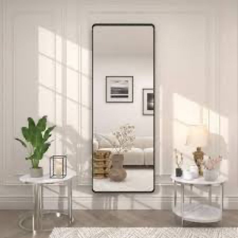 Aevar High-Strength Tempered Glass and Aluminum Alloy Framed French Cleat Mounted Wall Decor Bathroom Vanity 65x22