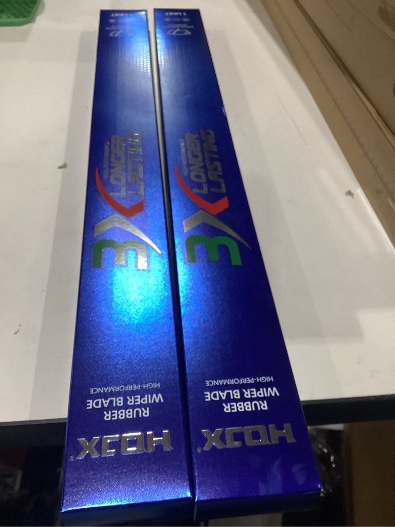 Condition photo showing New/Like New for quiet front windshield wiper blades 19 inch and 19 inch set of 2, oem quality all-season windshield wipers,u&j-hook for my car/automotive replacement, easy to install oem replacement parts front(19" and 19")