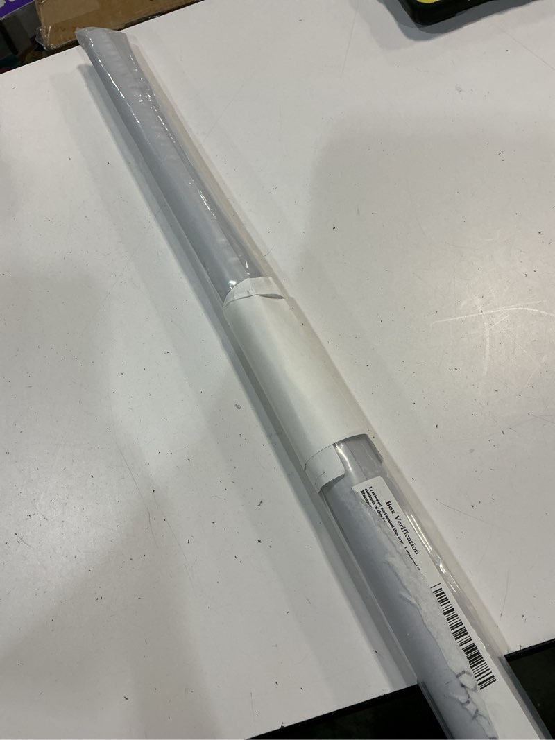 Condition photo showing As Is for mainstays ms46-011-015-18 blackout tear-to-fit roller shade, white
