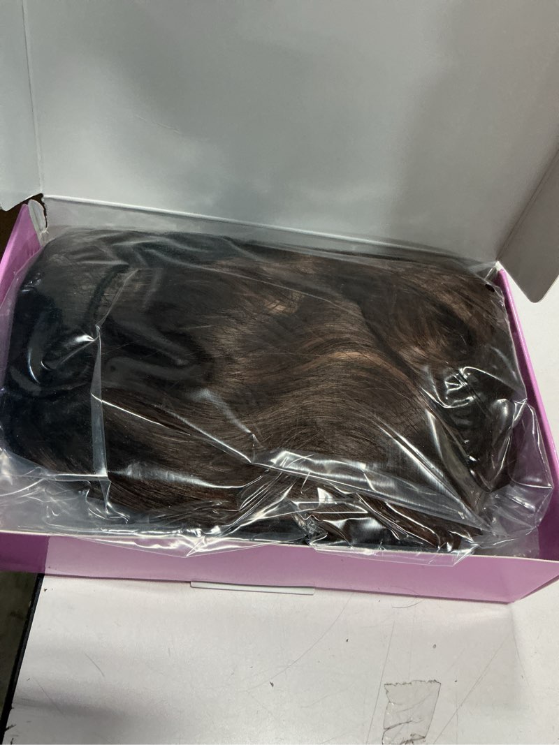Condition photo showing Good Condition for Brown Highlights Wigs with Bangs Short Wigs for Women Bob Curly Wavy Hair Shoulder Length Synthetic Wig Natural Wigs for Cosplay Daily Use