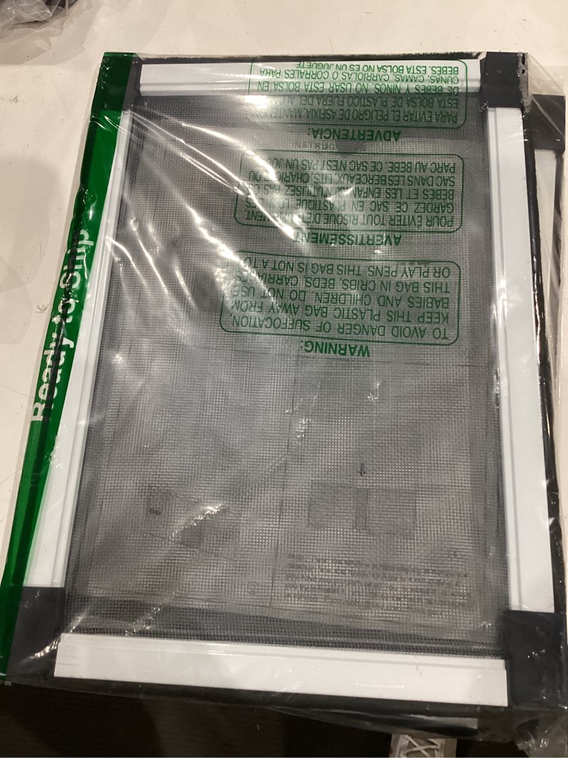 Condition photo showing Good Condition for [for small windows only] flyzzz adjustable screen , 2 packs 10" h x fits 14" to 24" w | stop & measure before buying | perfect for bathroom & basement windows 9.84 inches high by 14-24 inches wide 2 packs