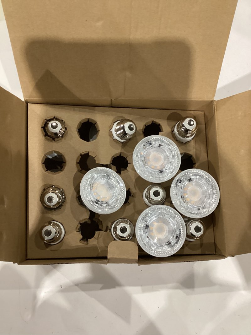 Condition photo showing As Is for FTL 20-Pack PAR20 Led Bulbs 3000K, 7W 600LM Dimmable Warm White 50W 60W Equivalent, Flood Light Bulb Indoor Outdoor, E26 Spotlight for Recessed Lighting Warm White 20 Count (Pack of 1)
