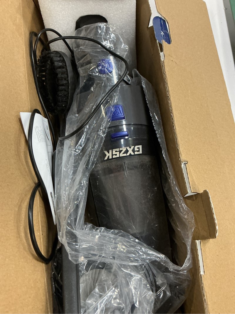 Condition photo showing As Is for handheld vacuum cordless, 15000pa strong suction hand held car vacuum cleaner rechargeable, portable hand vacuum with multi-nozzles & washable filter for home office, car, pets gray & deep blue