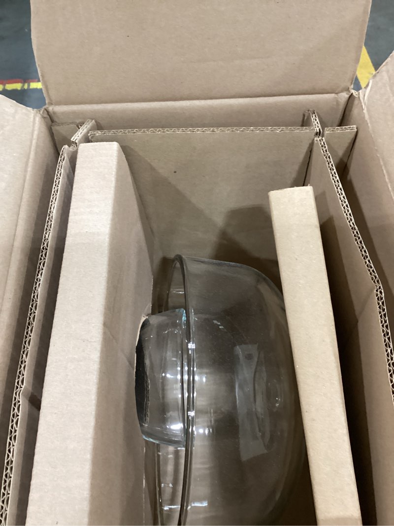 Condition photo showing Good Condition for libbey selene 6-in-1 domed cake stand, unique space saving glass cake stand with dome, multi-purpose dip bowl to serve snacks and more 6 in 1 glass