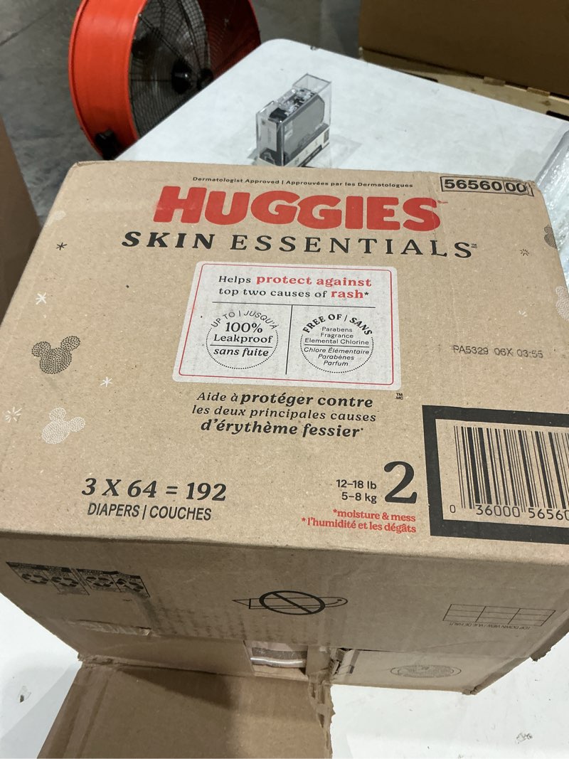 Condition photo showing New/Like New for huggies skin essentials luxury diapers - size 2 - 192ct