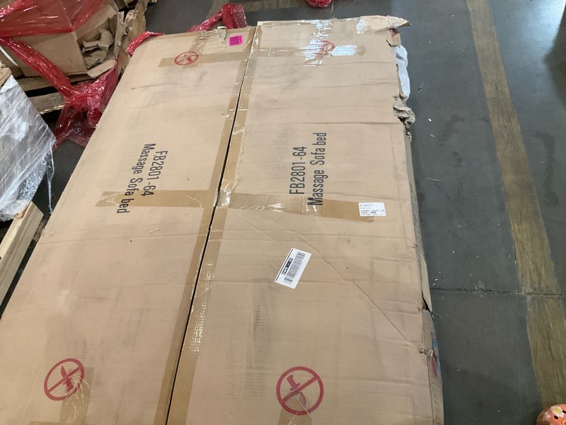 Condition photo showing As Is for convertible sofa bed, adjustable couch sleeper modern fabric recliner reversible loveseat folding da