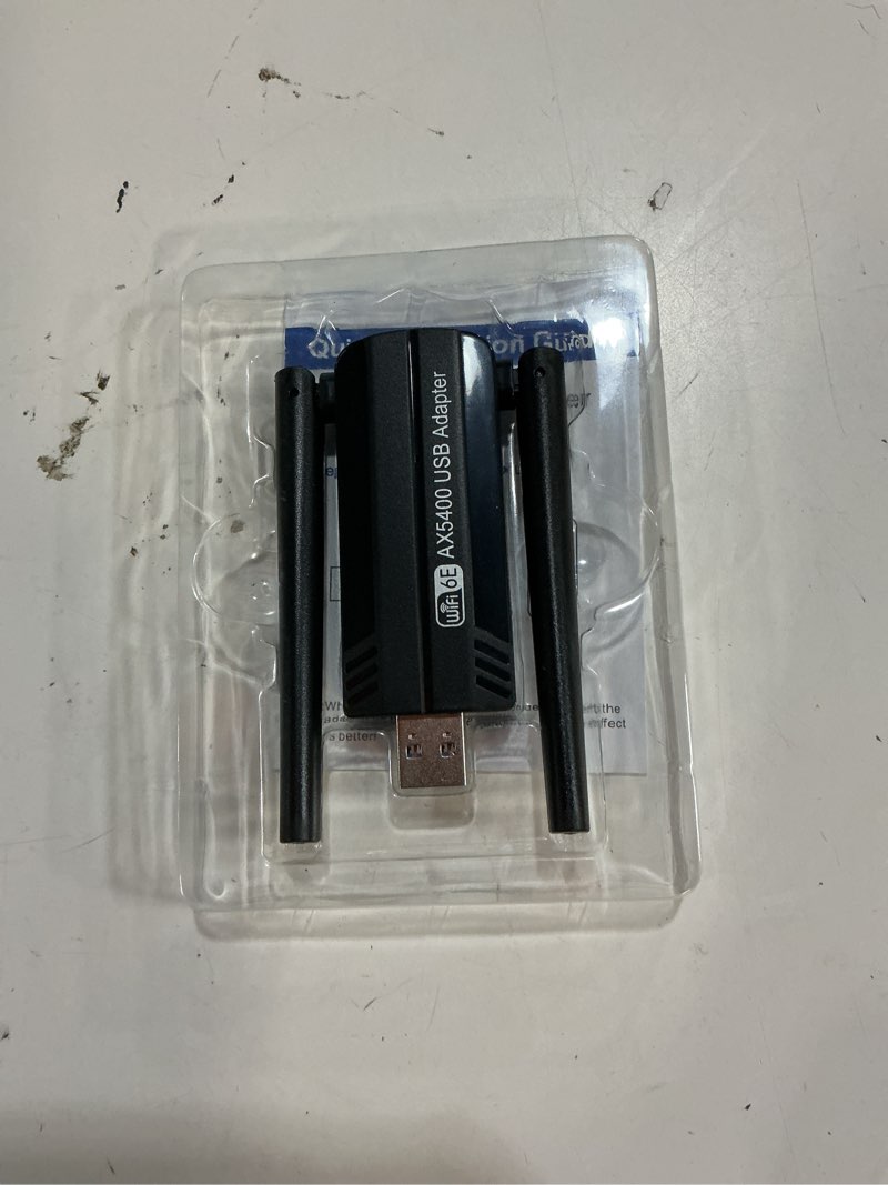 Condition photo showing Good Condition for axe5400 wifi 6e usb adapter, tri-band usb network adapter for desktop pc laptop, 6ghz 2402mbps + 5ghz 2402mbps + 2.4g 574mbps, usb 3.0, windows 11/10