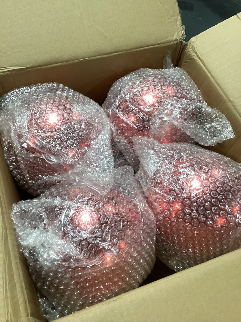 Condition photo showing Good Condition for 8 Pcs Large Christmas Ball Ornaments 8 Inch UV Resistant and Waterproof Shatterproof Ball Outdoor Shiny Big Christmas Tree Hanging Ornaments Decorations for Indoor Outdoor(Red) 8 Inch Red 8