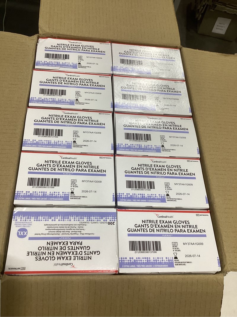 Condition photo showing New/Like New for cardinal health™ flexal nitrile exam gloves large (pack of 2000) case of 2000 gloves