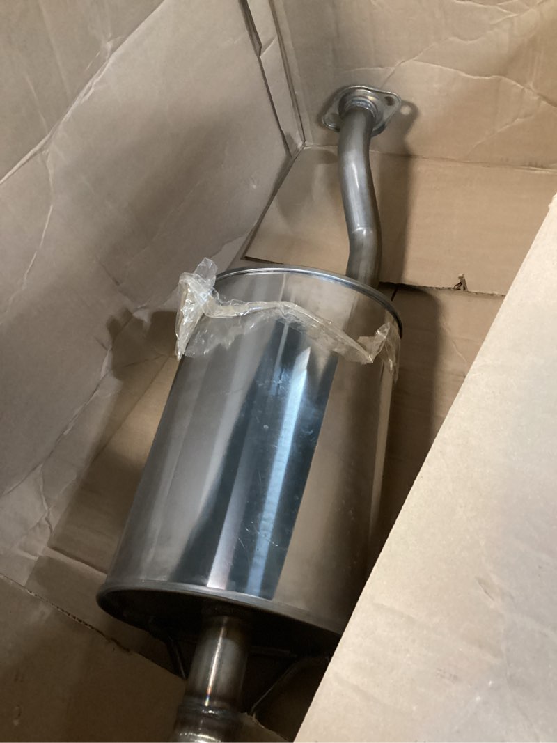Condition photo showing As Is for stainless steel rear exhaust muffler compatible for 2006-2011 honda civic 1.8l and 2006-2011 honda civic hybrid 1.3l-include gasket and bolt kit hc01 for 2006-2011 honda civic 1.3l 1.8l