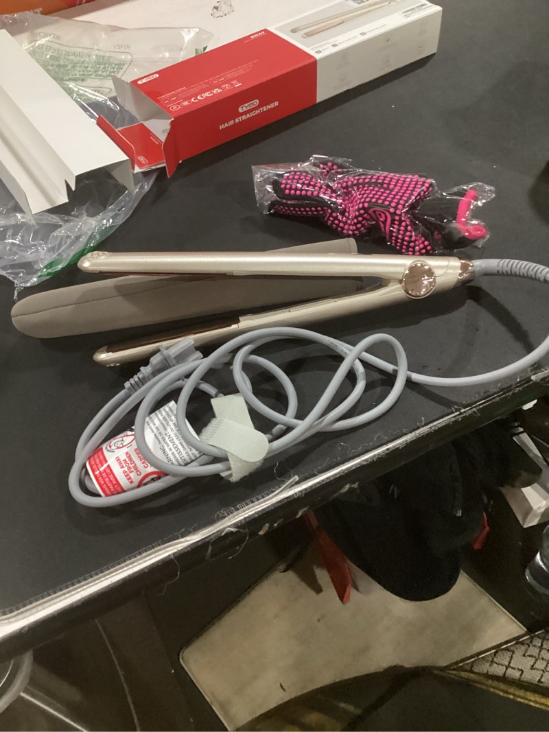 Condition photo showing Good Condition for tymo flat iron hair straightener - titanium hair straighteners for women, 1 inch professional travel flat iron, portable straightener and curlers with 10s heat up, 32 temp, dual voltage & led display