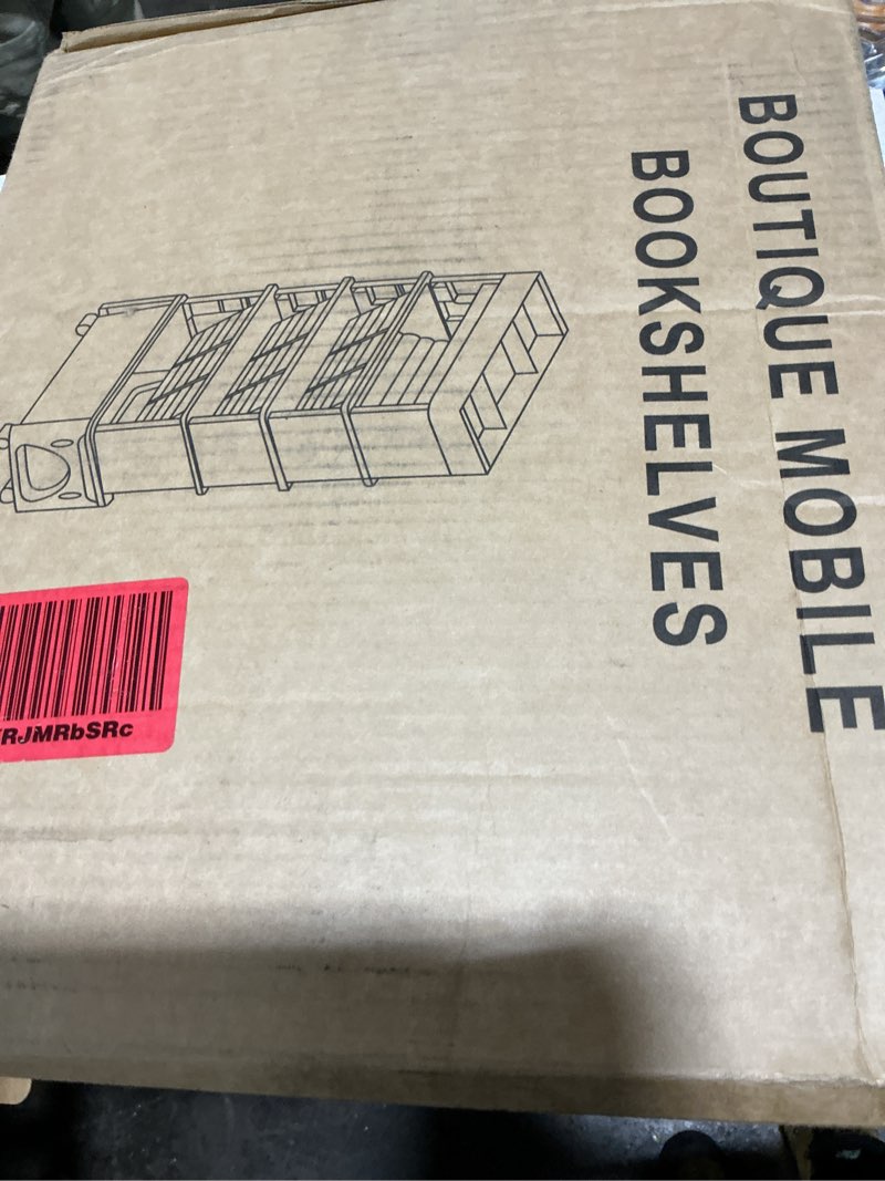 Condition photo showing Good Condition for (Similar to) AGTEK 5 Tier Rolling Utility Cart, Book Cart with Wheels, Office Book Carts with Divided Top Shelf for Organizing Books and Supplies in Home, Office, Classroom, Beige