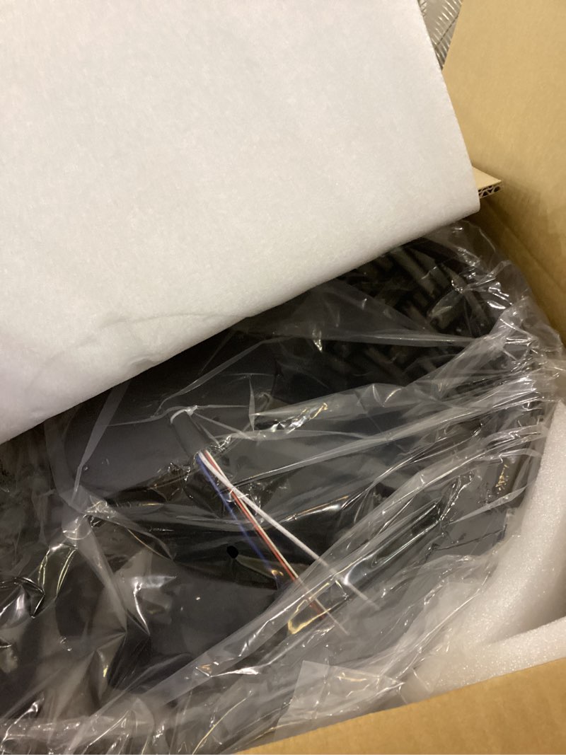 Condition photo showing New/Like New for Modern Caged Ceiling Fan with Light Crystal Fandelier with Remote Control 18” Black Flush Mount Ceiling Fan DC Motor with Reversible 8 Blades 6 Speeds for Bedroom Dining Room Kitchen