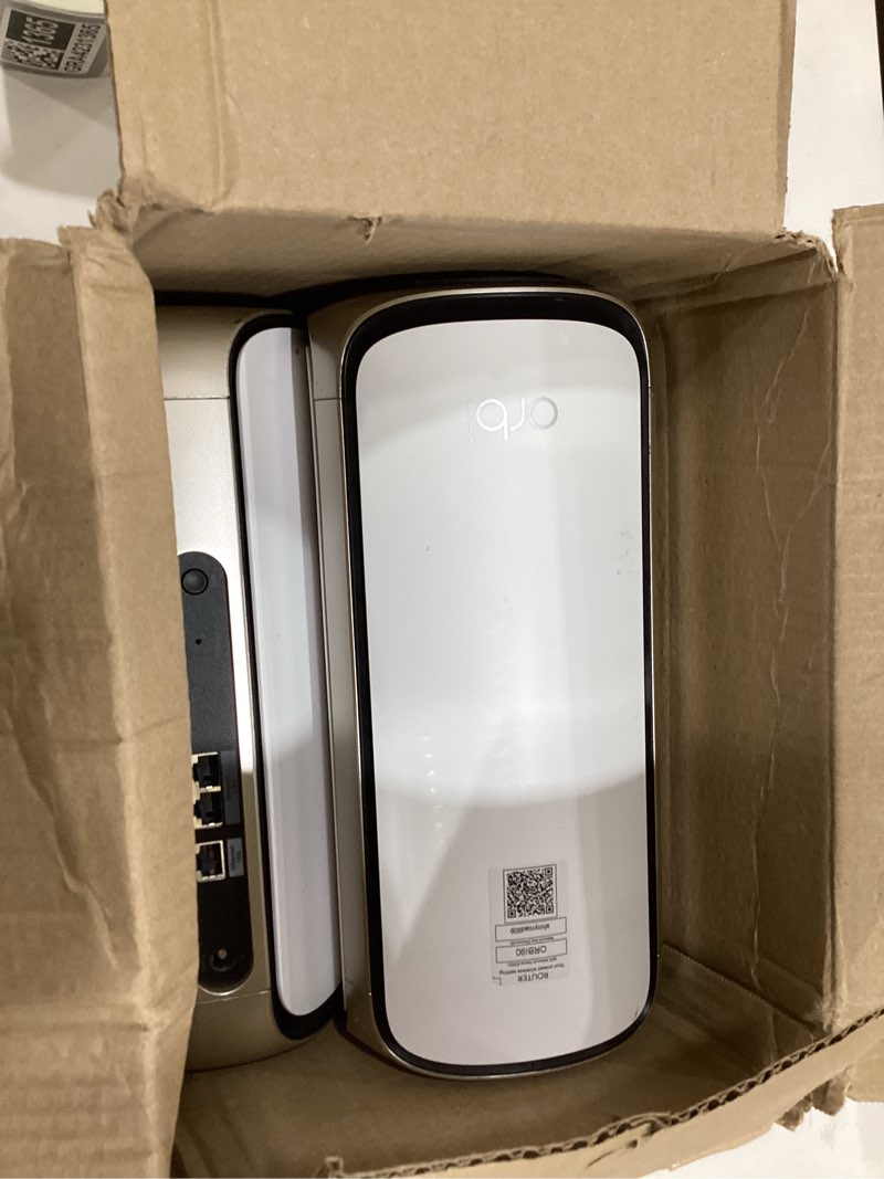 Condition photo showing As Is for NETGEAR Orbi 970 Series Quad-Band WiFi 7 Mesh Network System (RBE972S) - Router + 1 Satellite Extender, Security Features, 27 Gbps, 6,600 sq. ft., 200 Devices, 10 Gig Internet Port – Free Expert Help WiFi 7 2-Pack