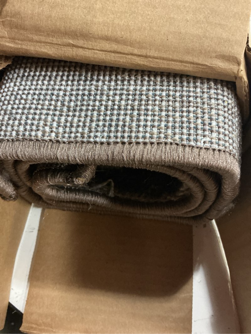 Condition photo showing Good Condition for rugshop modern wavy circles design accent rug, fade-resistant carpet for entryway, bathroom, or small spaces, brown, 2'7" x 4' 2'7" x 4' (rectangular) brown