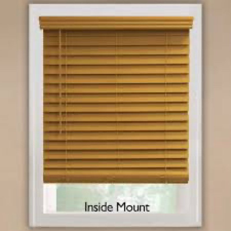 (Case of 2)Chestnut Cordless Premium Faux Wood blinds with 2.5 in. Slats - 31 in. W x 72 in. L (Actual Size 30.5 in. W x 72 in. L)