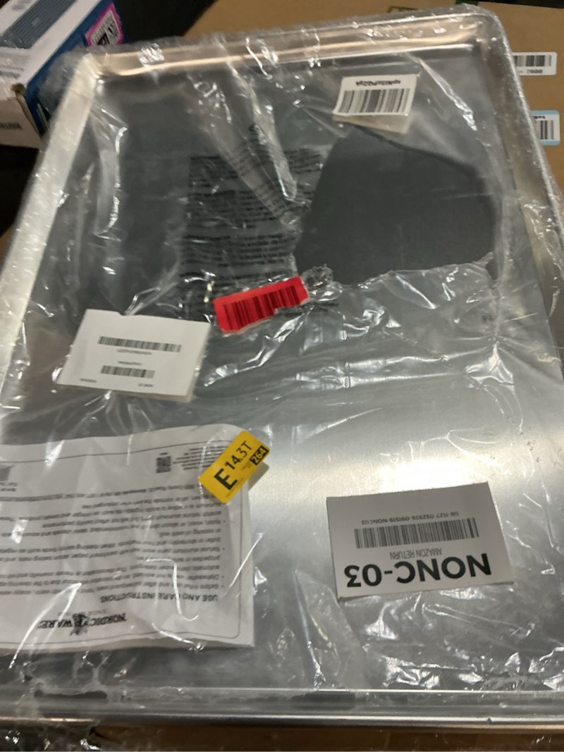 Condition photo showing Good Condition for nordic ware aluminum full size sheet pan 26 x 18 inches for commercial oven use, full sheet, 2-pack (for commercial oven use., not for standard home ovens)