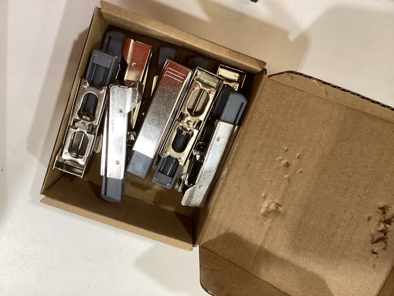 Condition photo showing Good Condition for Onemake 10 Pack Soft Close Motion Damper Mechanism for Full Overlay Hinges, Smooth Slow Straight-Arm, Clip Top Retrofitting Attachment, Cabinet Door Concealed Replacement Hardware Accessories