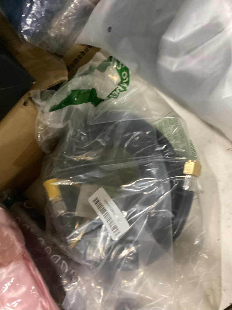 Condition photo showing New/Like New for 12 ft propane quick connect hose for rv to gas grill, 1/4" quick to 3/8" female nut, with adapter 1lb appliances to 5-40lb tanks for weber/coleman/blackstone grill, buddy heater, smoker, camping stove 12 feet black