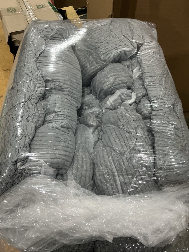 Condition photo showing New/Like New for dark grey chair comfort, theater style design - theater lounger for elegant home living