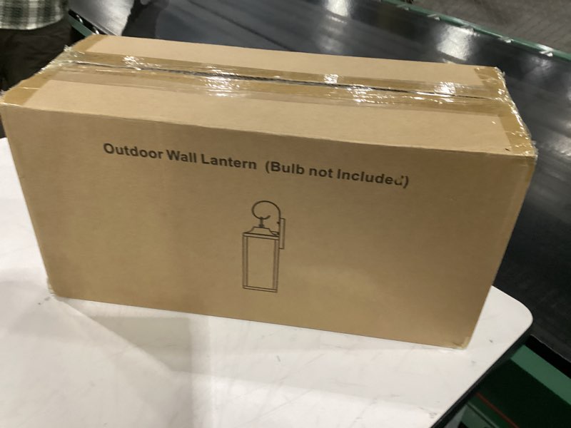 Condition photo showing New/Like New for Yolsunes 19" Large Outdoor Wall Lights for House, Black Outside Modern Wall Lantern Light Fixture, O