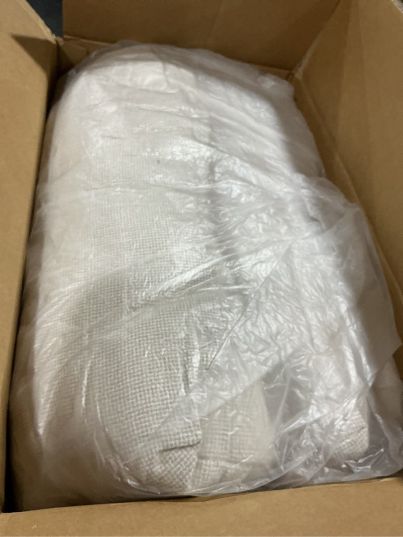 Condition photo showing As Is for Indoor Outdoor Bench Cushion 45"x18", Non-Slip Patio Furniture Seat Pads, Waterproof Overstuffed Tufted Loveseat Cushion with Round Corner for Window, Swing, Garden, Porch-Cream Cream 45 x 18 x 5 In