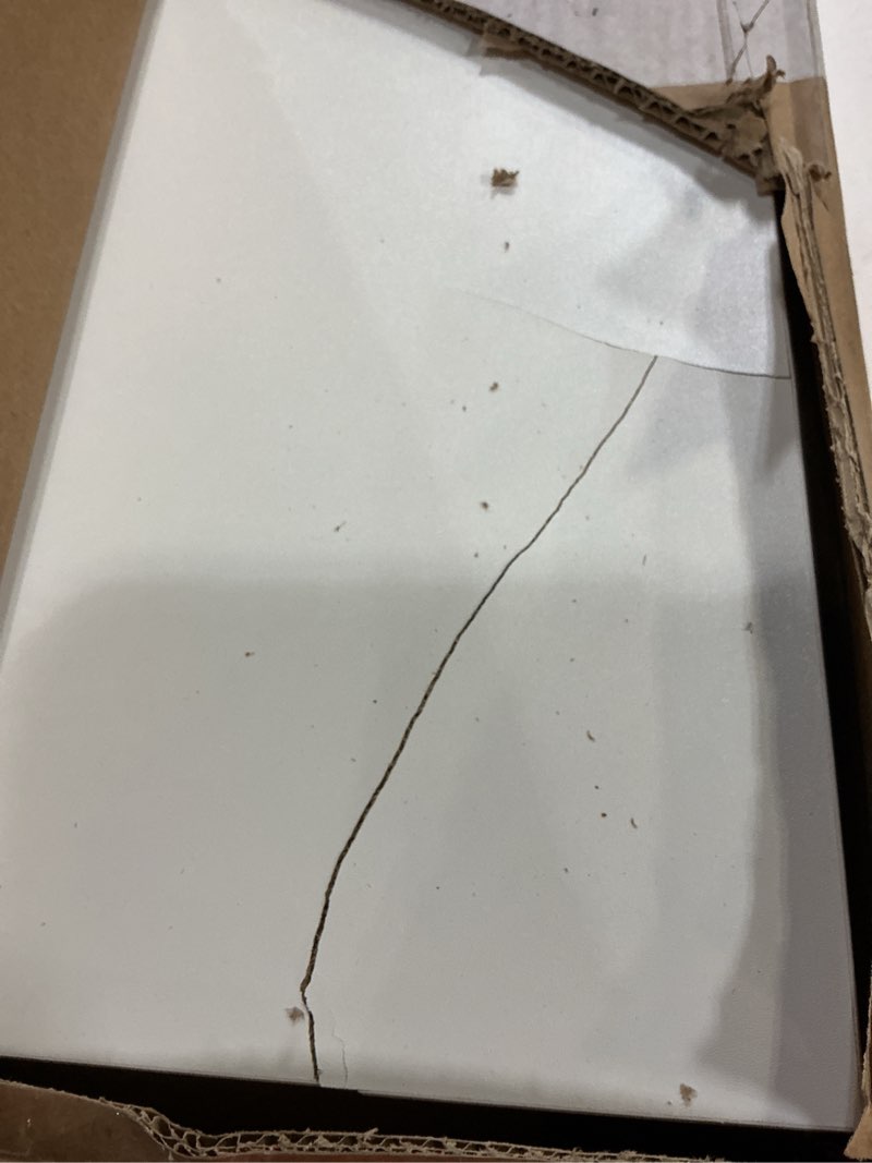 Condition photo showing As Is for Folding Desk - 39.4” Wood Top Foldable Desk for Small Spaces | No Assembly Required Compact Desk for Home Office, Writing, and Study White 39.4"W x 19.7"D