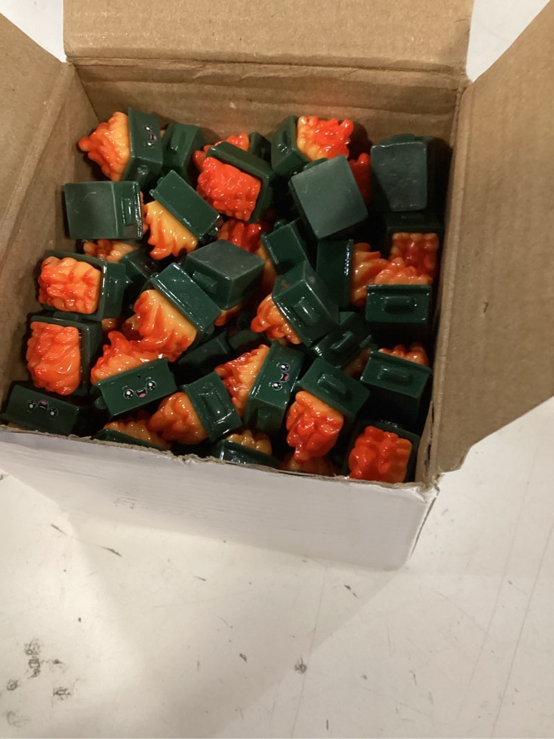 Condition photo showing Good Condition for lineshading 100 pcs mini dumpster figurines miniature resin trash shape with fire funny emotional desk decor accessories appreciation gifts for christmas office coworker teacher nurse(dumpster)