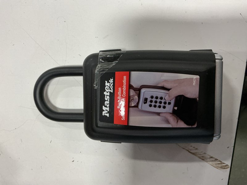 Condition photo showing Good Condition for Master Lock Black Outdoor Key Lock Box with Push Buttons to Hide a Key, Easily Set, Share, and Change Combination for Tenants, Guests, Clients, Move Between Listings, 5422E