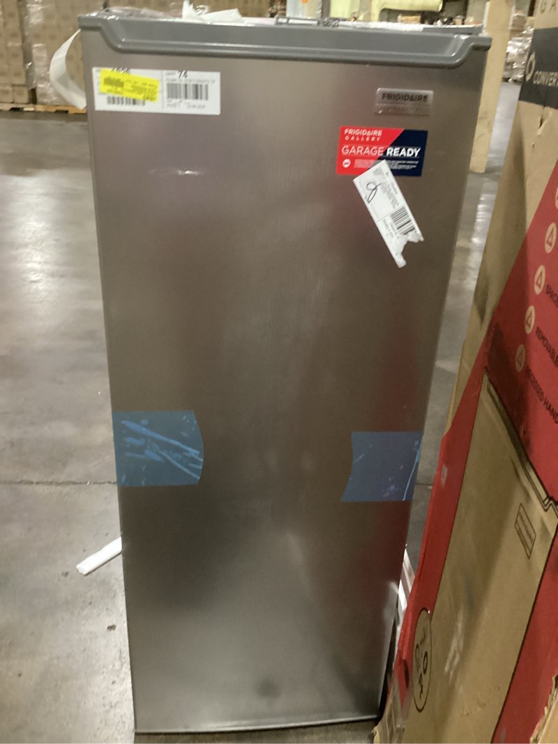Condition photo showing Good Condition for Frigidaire Upright Freezer, 6.5 cu. ft., Deep Freeze, Vinyl Coated Metal with Wire Shelving, Compact for Kitchen, RV, Dorm, Cabin, and Trailer, Platinum Design Series, Silver - 21D x 23W x 56H 6.5 cu ft
