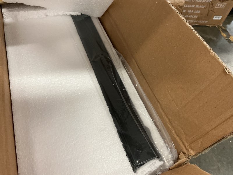 Condition photo showing As Is for Modern Ceiling Pendant Lights,71in LED Black Linear Chandelier with Remote Control 3000k-6000K Adjustable Color Temperature,Island Lighting Hanging Light for Kitchen,Dining Room,Living Room