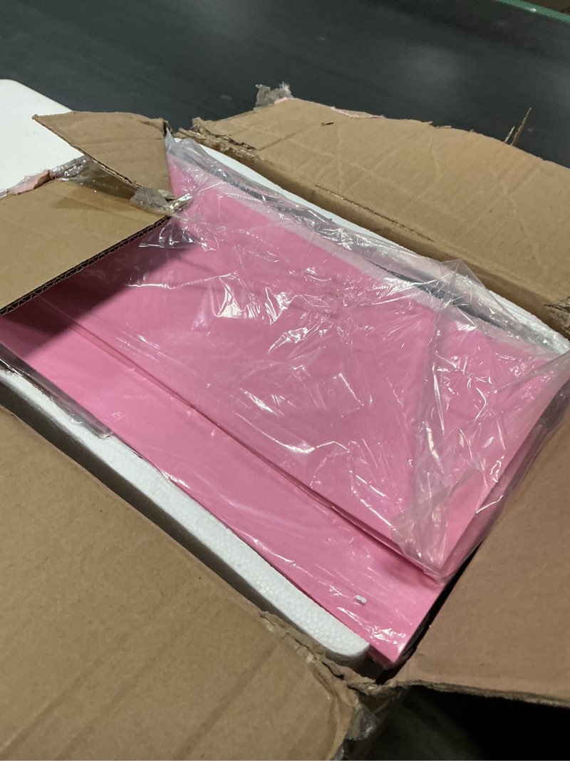 Condition photo showing New/Like New for 2 pack floor lamp, pole lamp with foot switch, modern standing lampshade, minimalist freestanding lamp (bulb not included), for living room, bedroom office, black and pink p07ldp205 square pink + black