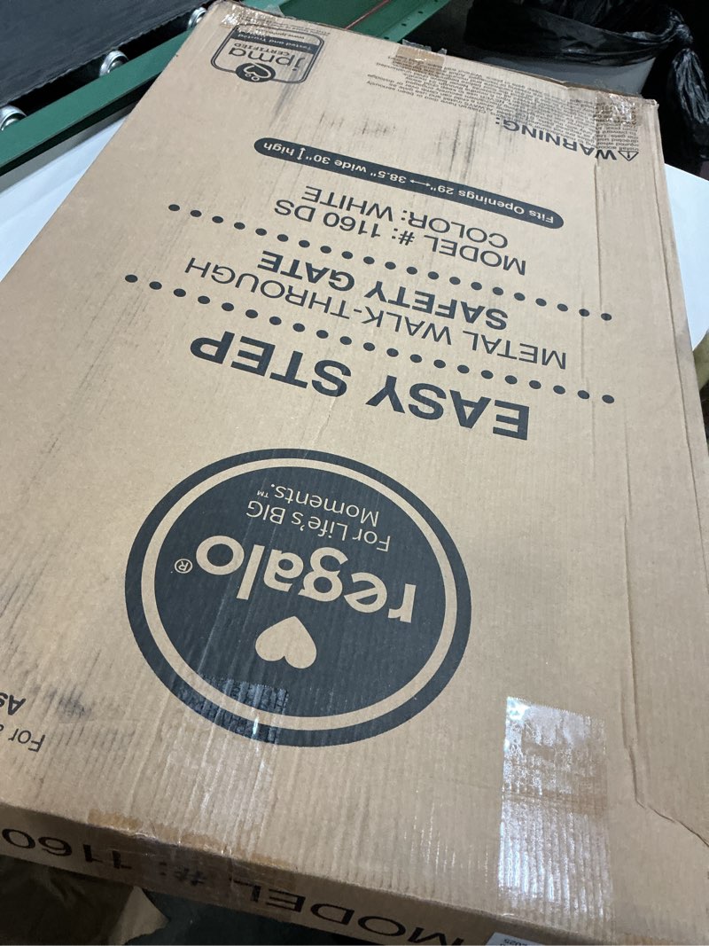 Condition photo showing Good Condition for Regalo Safety 38" Baby Gate for Doorways & Bottom of Stairs, Pressure Mount Design for Babies, Toddlers & Pets, Tested & Safe for 30 Years, American Designed, American Owned, White White 29-38.5"W x 30"H