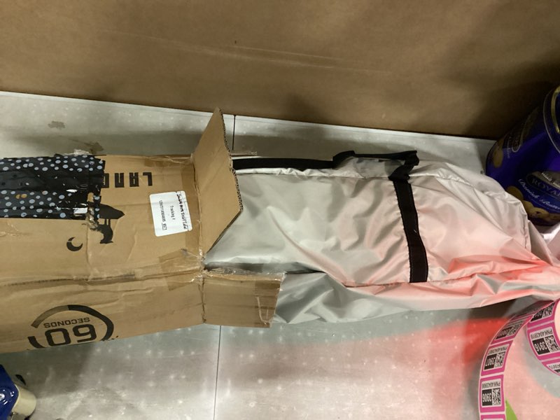Condition photo showing As Is for pod all weather sports tent, outdoor pop up bubble clear 540° view winter tent for 1-2 person, instant cold weather shelter with rainfly for soccer, football, softball & other sports events off white 2p pro-63"l x 55"w x 65"h